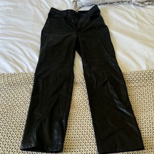 Abercrombie & Fitch Black Faux Leather High-Rise Pants